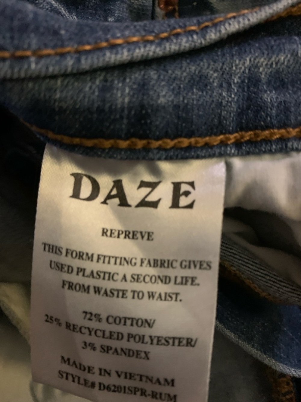 DAZE REPREVE Blue Straight-Leg Jeans - Picture 11 of 12